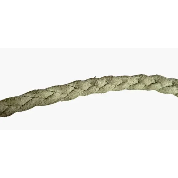 Braided Metallic Gold Leather Bracelet Charm Holder Snap Closure - Picture 7 of 8